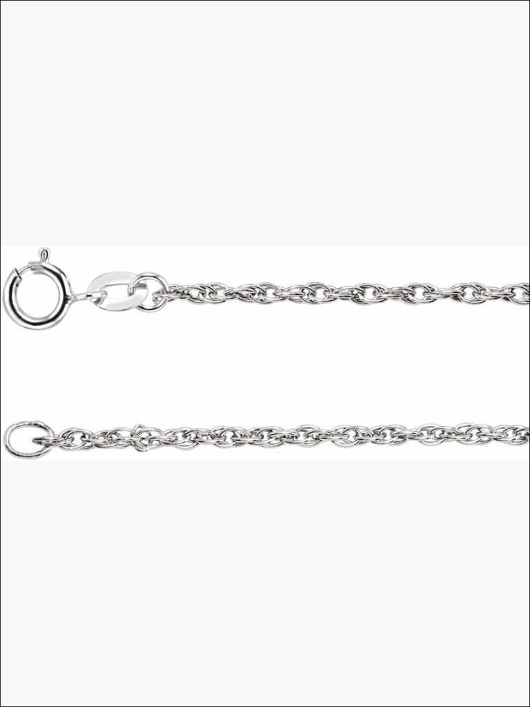 Sterling Silver 1.5mm Rope Chain Necklace 16 Inch